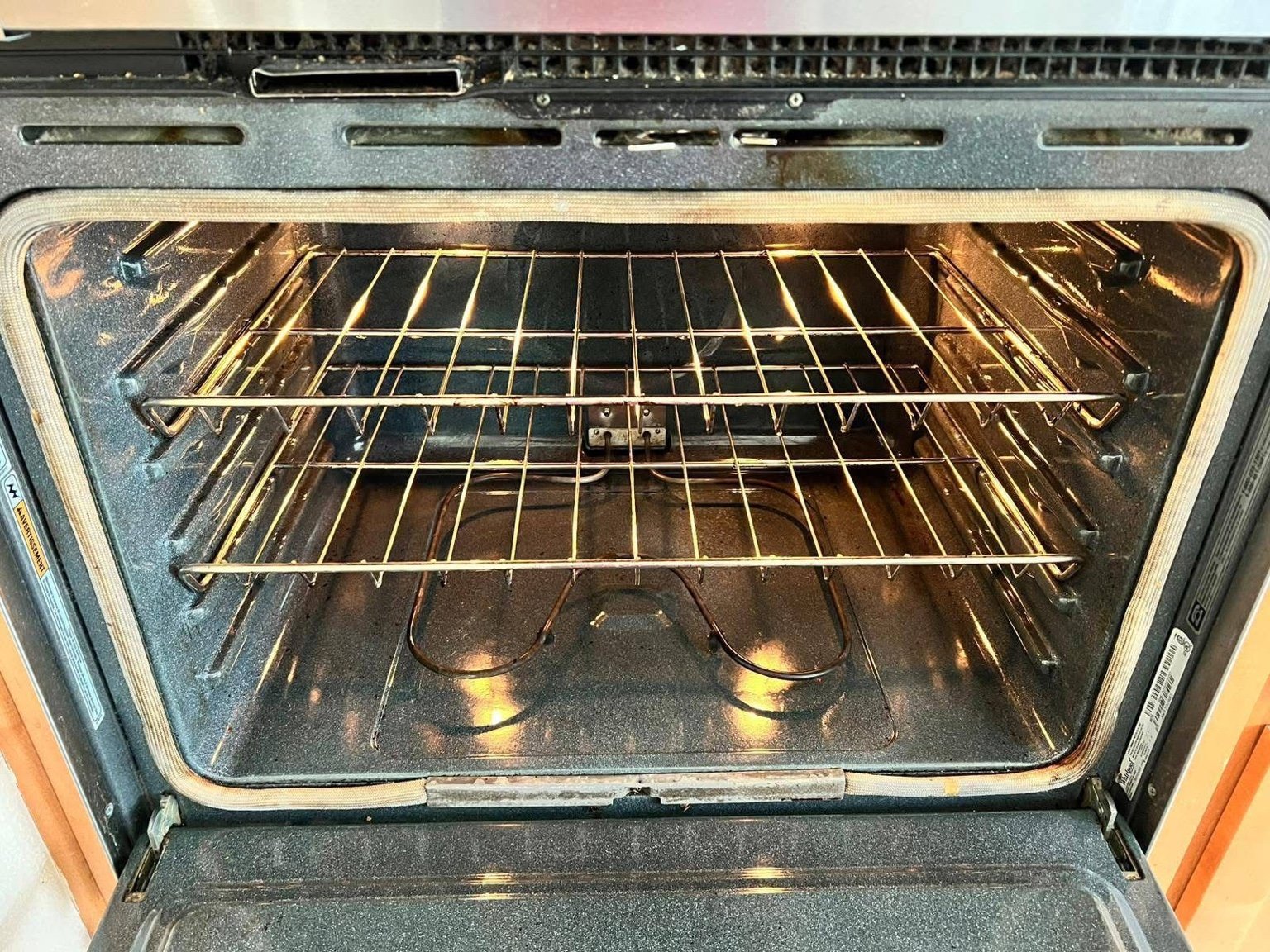 Oven cleaning after cleaning